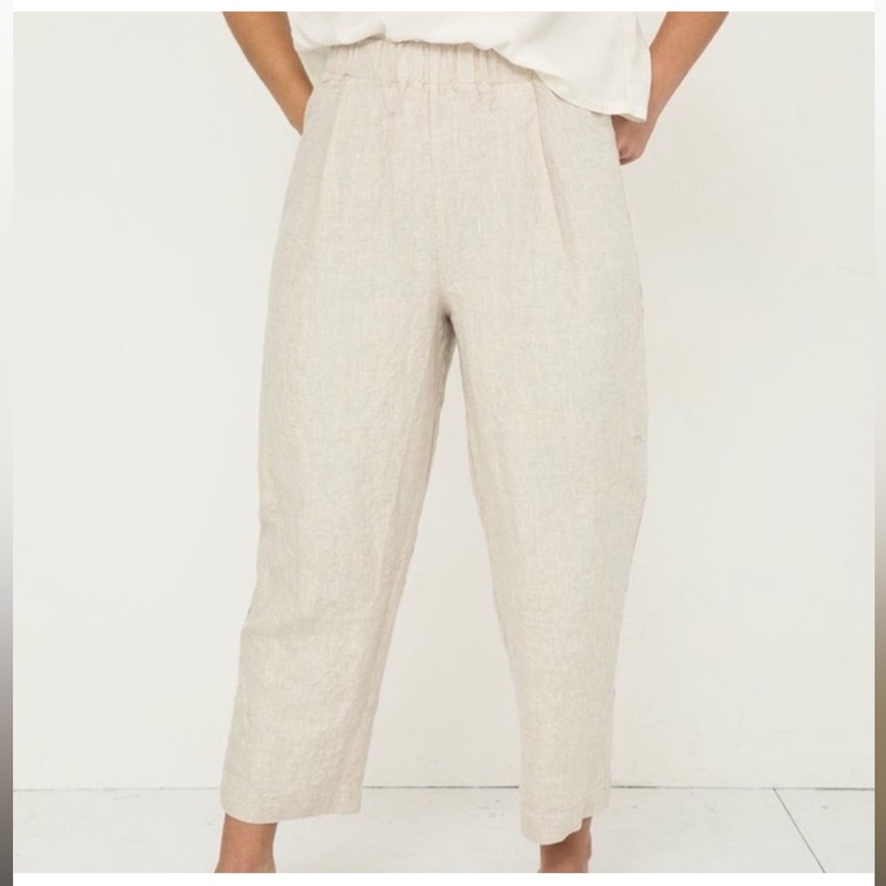 Elizabeth Suzann Andy Trousers Midweight Linen Flax
